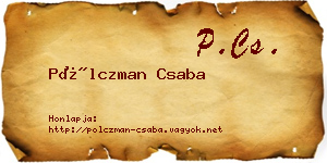 Pölczman Csaba névjegykártya