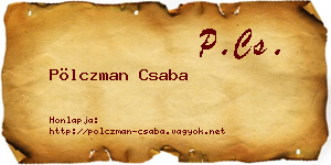 Pölczman Csaba névjegykártya