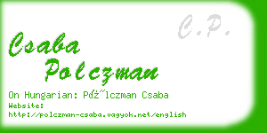 csaba polczman business card